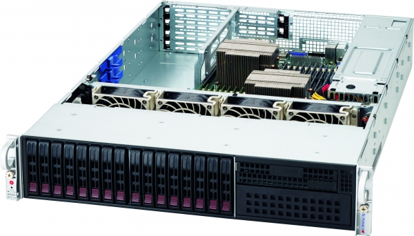 SUPERMICRO 2026T-URF4+ BBNS 2U 5520 DP UIO 4XGBE DDR3 16X 2.5IN 920W 1+1 BAREBONE