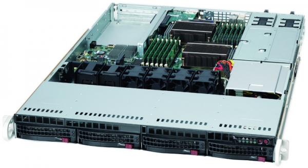 Supermicro 6016T-NTRF - BBNS 1U 5520 6.4 QPI DDR3 4X SATA 650W 1+1 BAREBONE