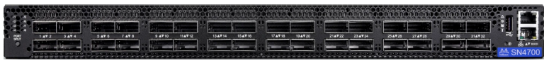 NVIDIA SN4700 32-Port 400G QSFP-DD Ethernet Switch, Spectrum-3, 12.8Tbps