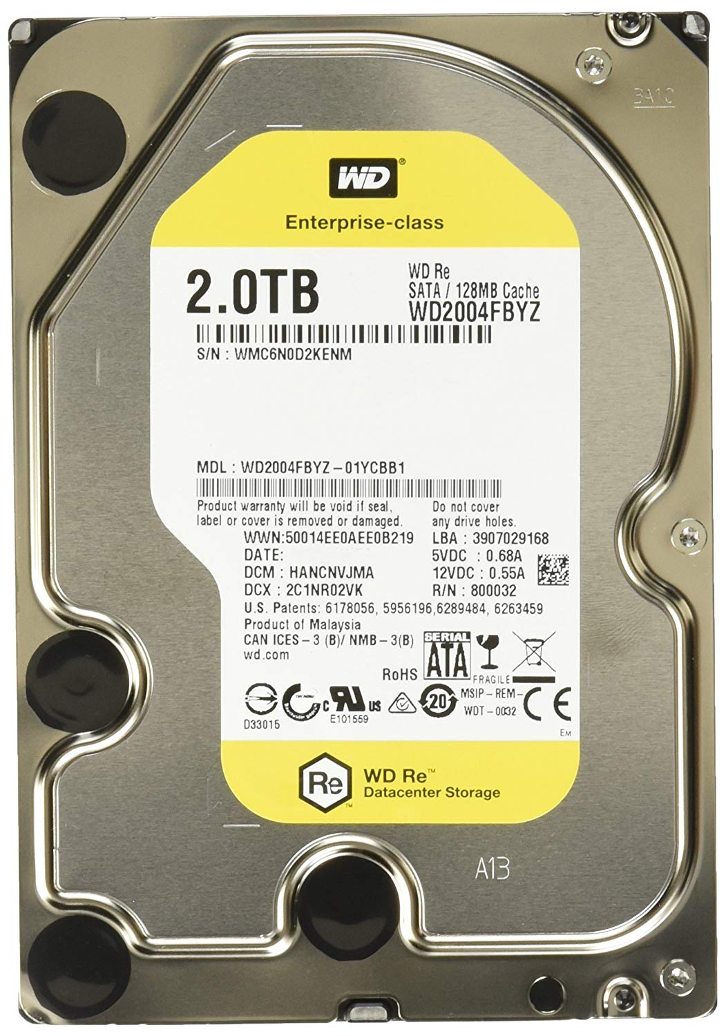Western Digital WD2004FBYZ 2TB SATA 7200RPM 128MB Hard Drive
