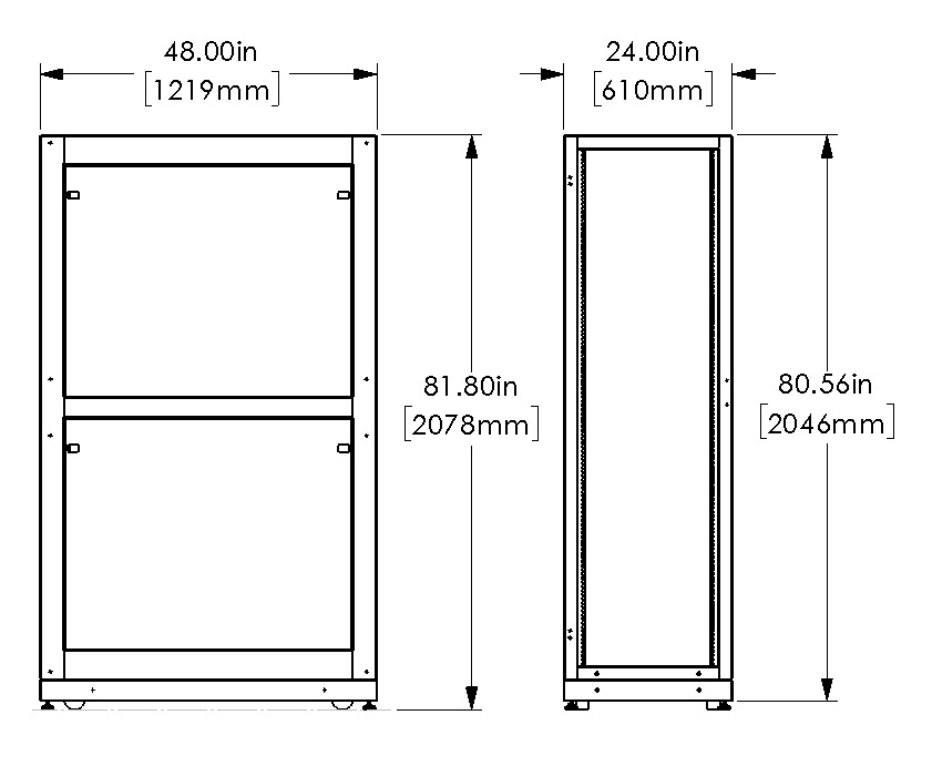 42U Heavy Duty Racklive Rack RL422448 D1