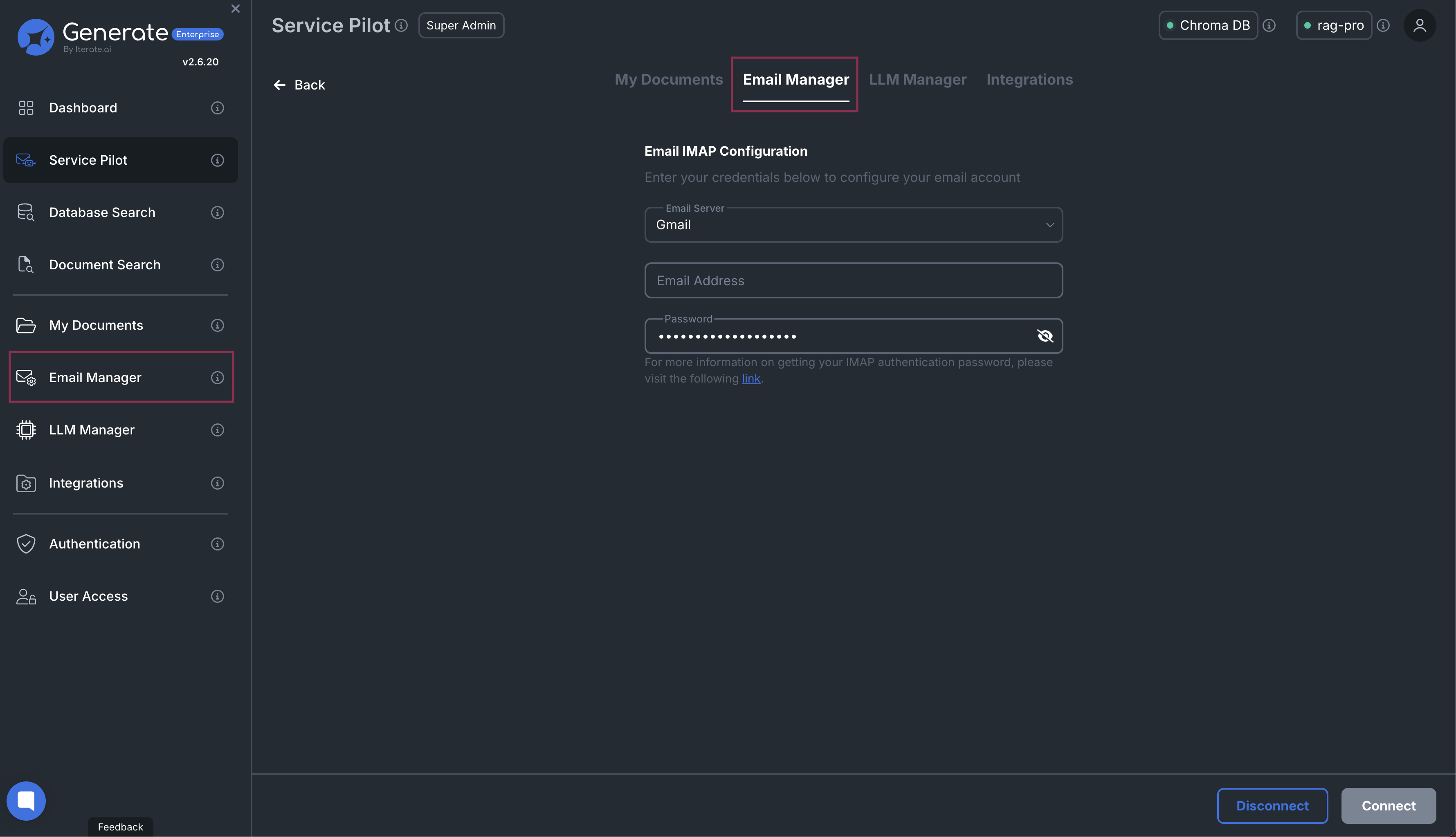 Service Pilot Email Manager