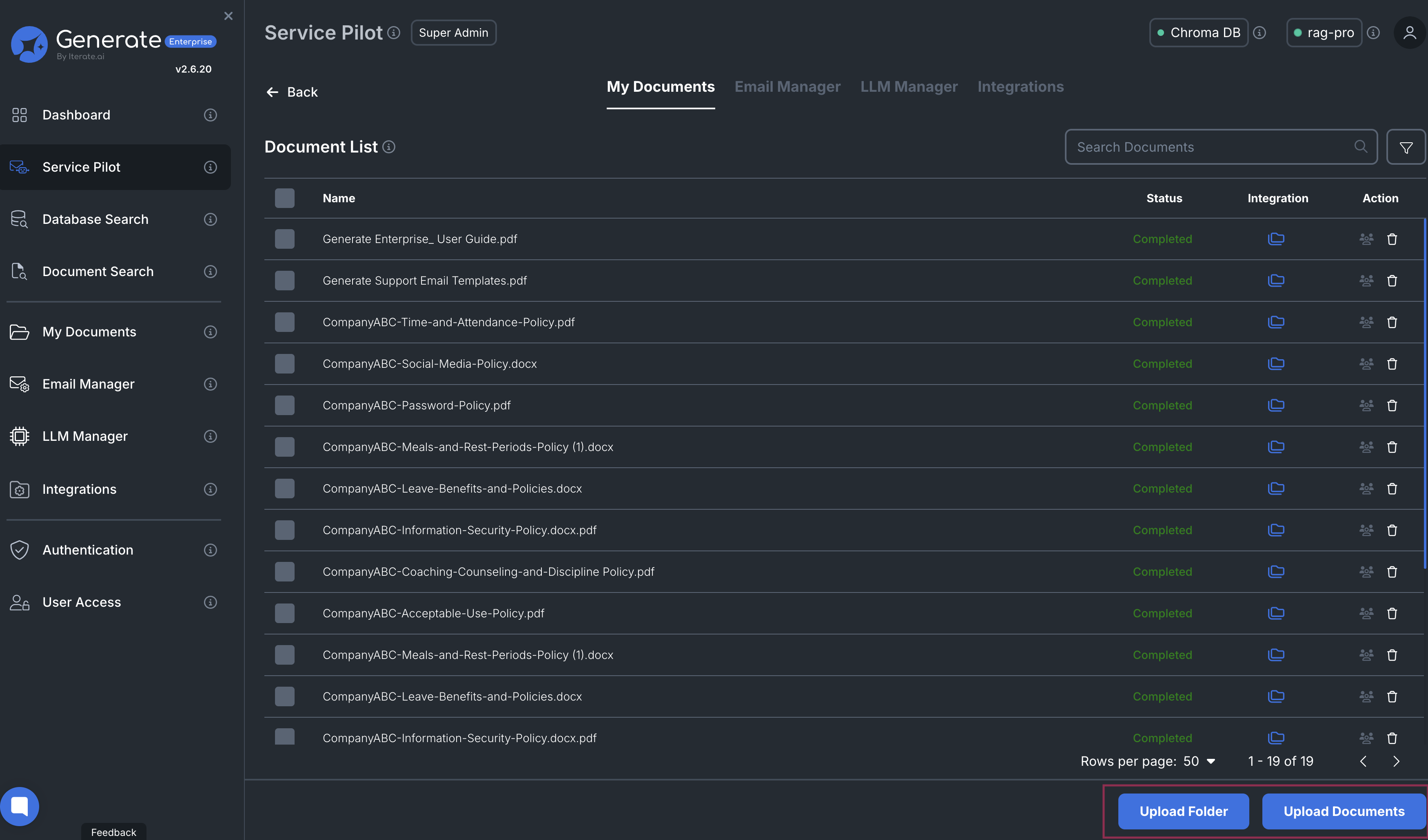 Upload Documents